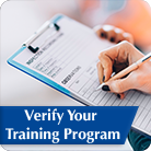 Verify Your Training Program Button
